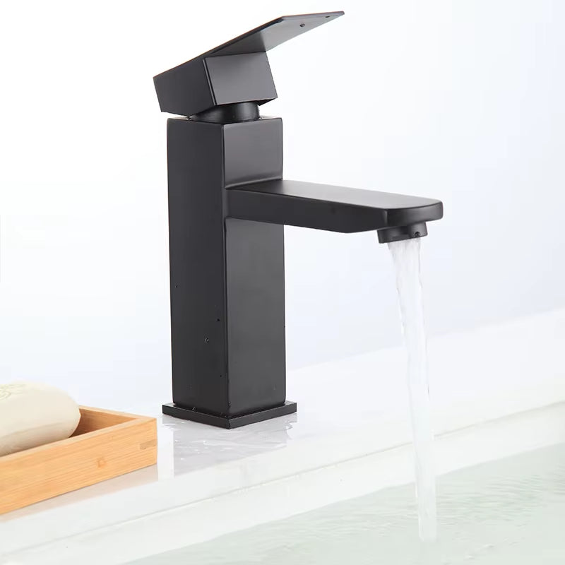 Black Countertop Bathroom 304 Stainless Steel Hand Wash And Face Faucet-5320