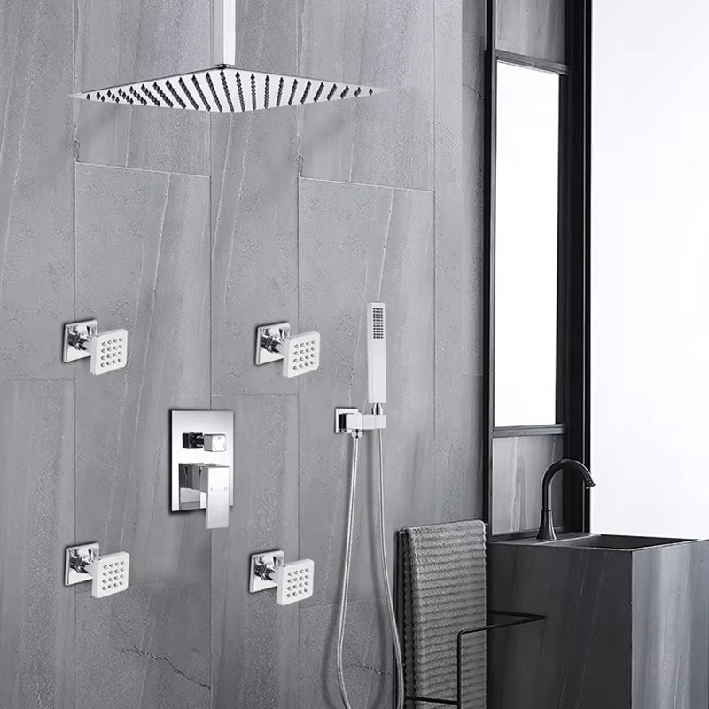 Shower Set Wall Mounted Bathroom Faucet Brass Set Rain Shower-6564