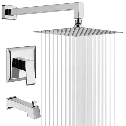 Wall Mounted Shower Set Bathroom Faucet Luxury Kit Rain Shower Concealed Shower-6545MB