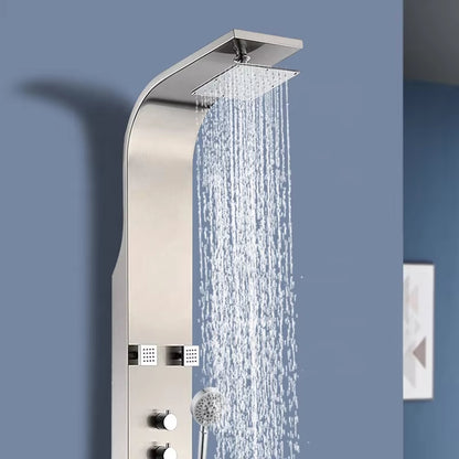 Shower Column Set Wall Mounted Stainless Steel Tower Massage Body Spray Shower Panel-6665