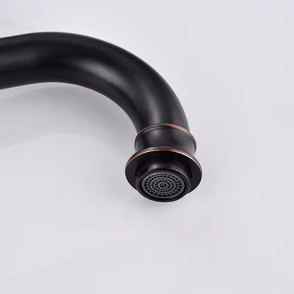Bathroom Basin Black Vintage Hot And Cold Water Faucet-7086