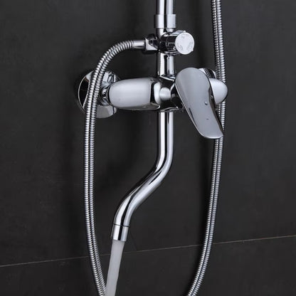Shower Set Hot And Cold Water Valve Rain Shower Head Bathroom Bath Full Shower-6521