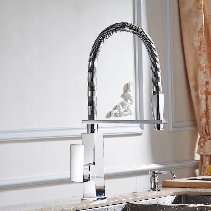 Kitchen Countertop Installation Of Flexible Faucet-8382