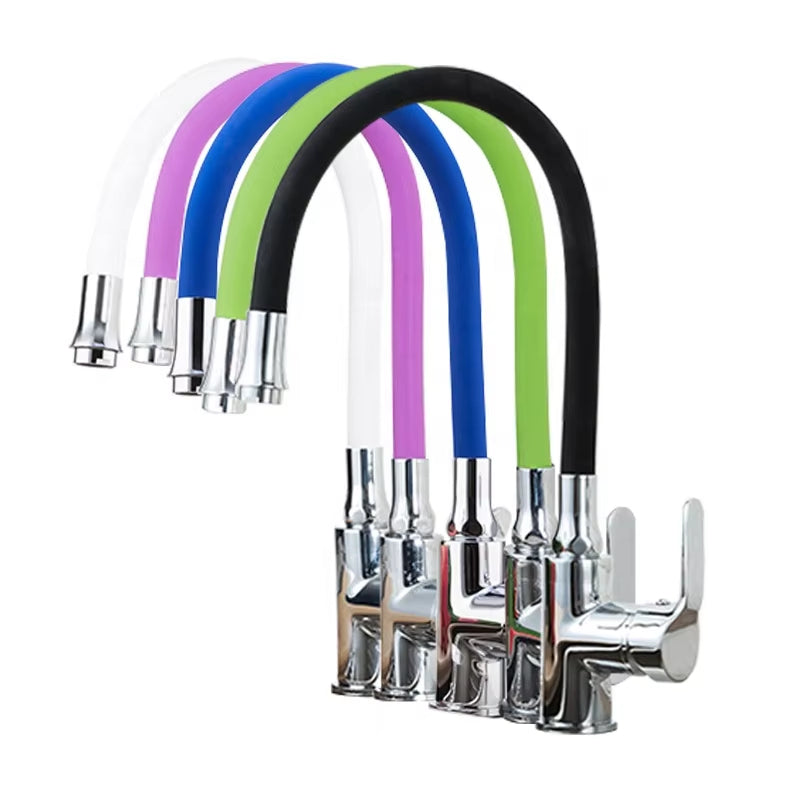 Flexible Kitchen Countertop Mounted Brass Faucet-8416B