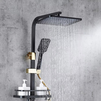 Digital Temperature Shower Control Wall Mounted Luxury Shower Set-6017WG