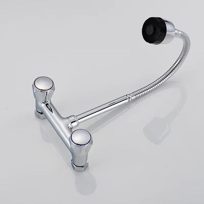 Wall Mounted Kitchen Sink 360 Degree Swivel Flexible Hose Faucet-8325
