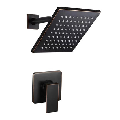 Wall Mounted Shower Set Modern Shower System Bathroom Faucet Luxury Brass Kit Rain Shower Set-6535