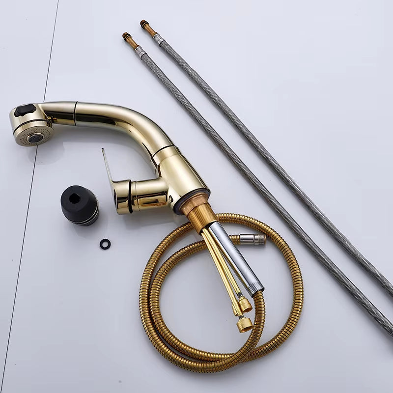 Bathroom Basin Lift Pull-Out Faucet-7505