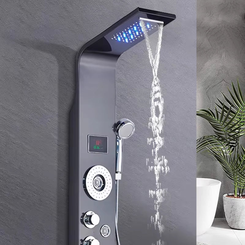 Shower Column Set Led Waterfall Shower Panel Bathroom Wall Mounted-6667