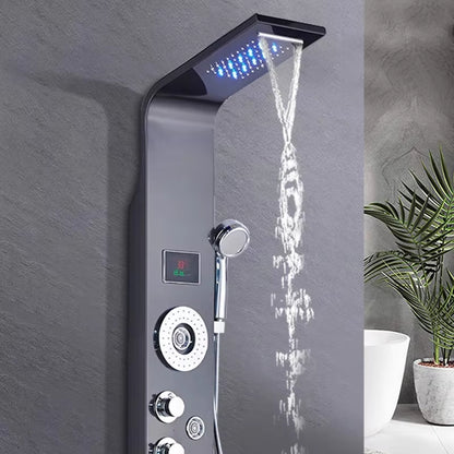 Shower Column Set Led Waterfall Shower Panel Bathroom Wall Mounted-6667