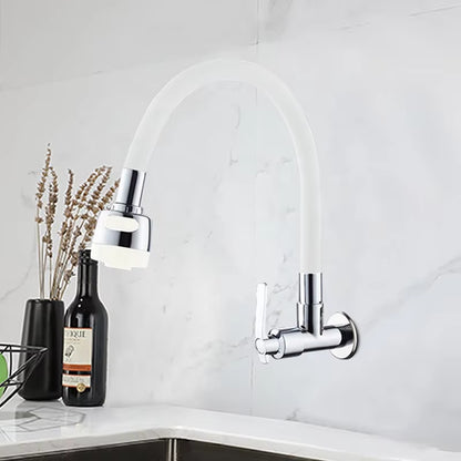 In-Wall Soft Neck Flexible Swivel Kitchen Sink Faucet-8635
