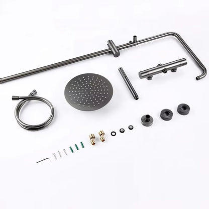 Wall Mounted Bathroom Thermostatic Shower Set With Handheld Showerhead-6955