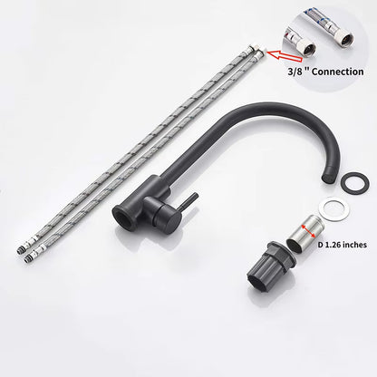 Modern Stainless Steel Kitchen Sink Single Handle Faucet