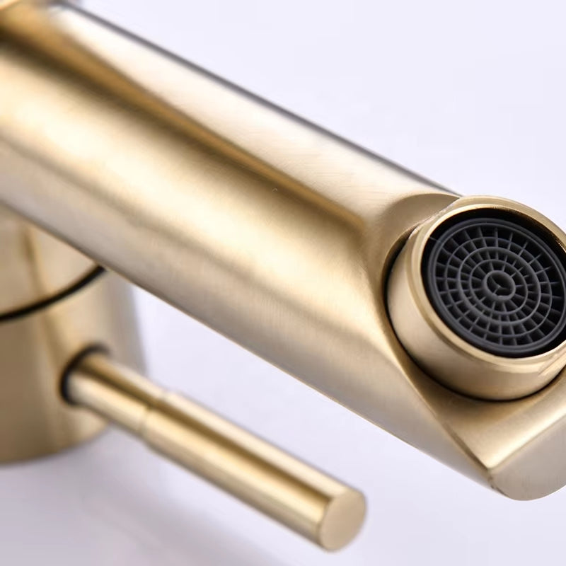 Modern Minimalist Bathroom Wash Hand Wash Golden Faucet-5011