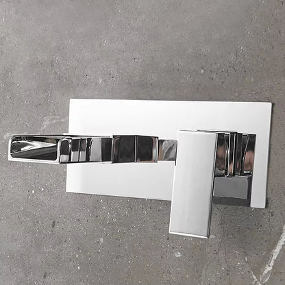 Wall Mounted Brass Washbasin Single Handle Waterfall Faucet-Z-1308