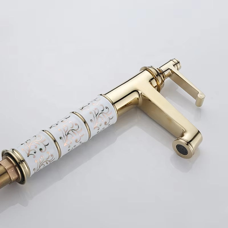 Elegant Retro Design Bathroom Tall Basin Faucet-7125