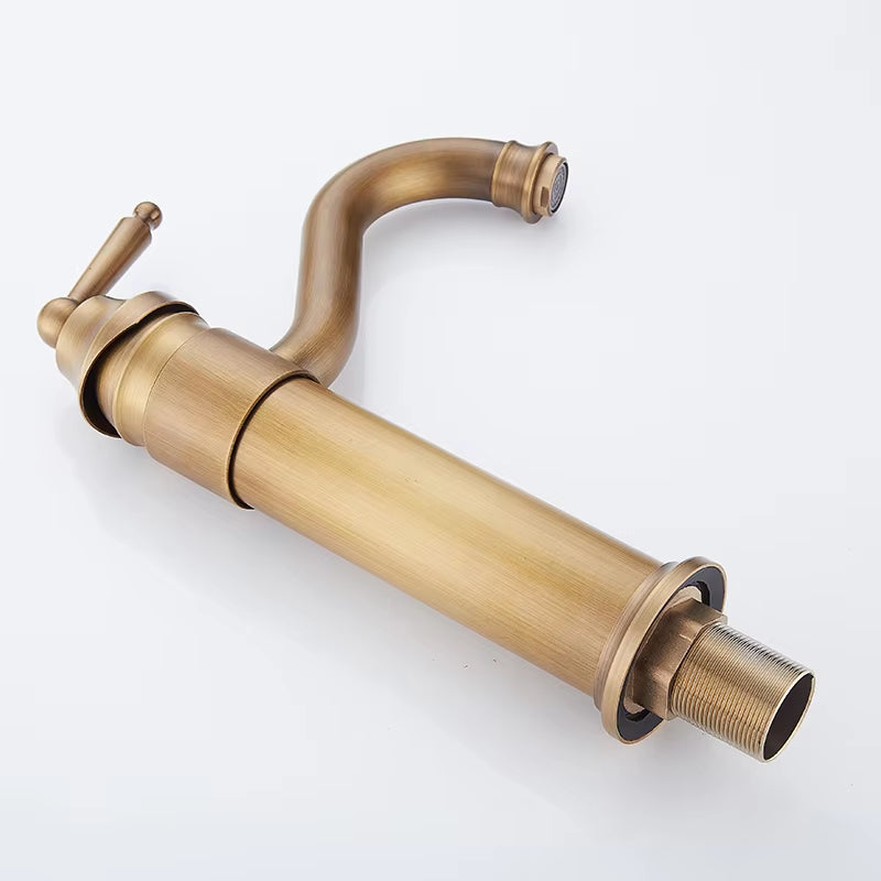 Bathroom Sink Antique Brass Single Handle Faucet-7067