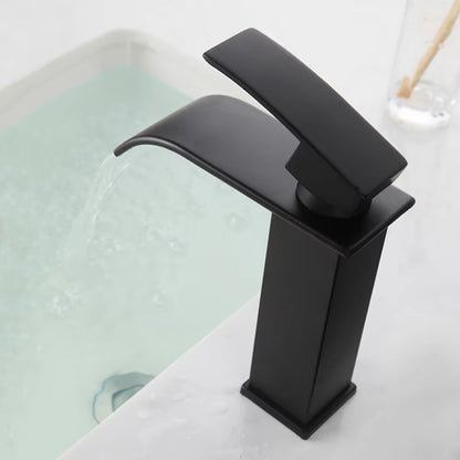 Gray Cold And Warm Waterfall Countertop Hand Wash And Face Faucet-5306
