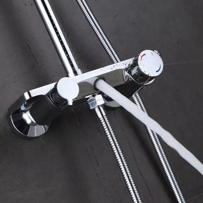 Shower Set Full Copper Booster Shower Constant Temperature Bathroom Bath Luxury Shower Set-6526