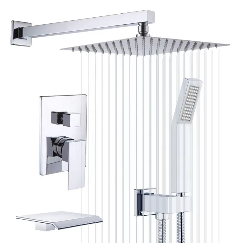 Shower Set Wall Mount Bathroom Faucet Luxury Rain Shower Set-6553