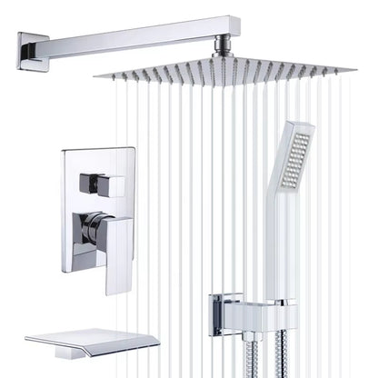 Shower Set Wall Mount Bathroom Faucet Luxury Rain Shower Set-6553
