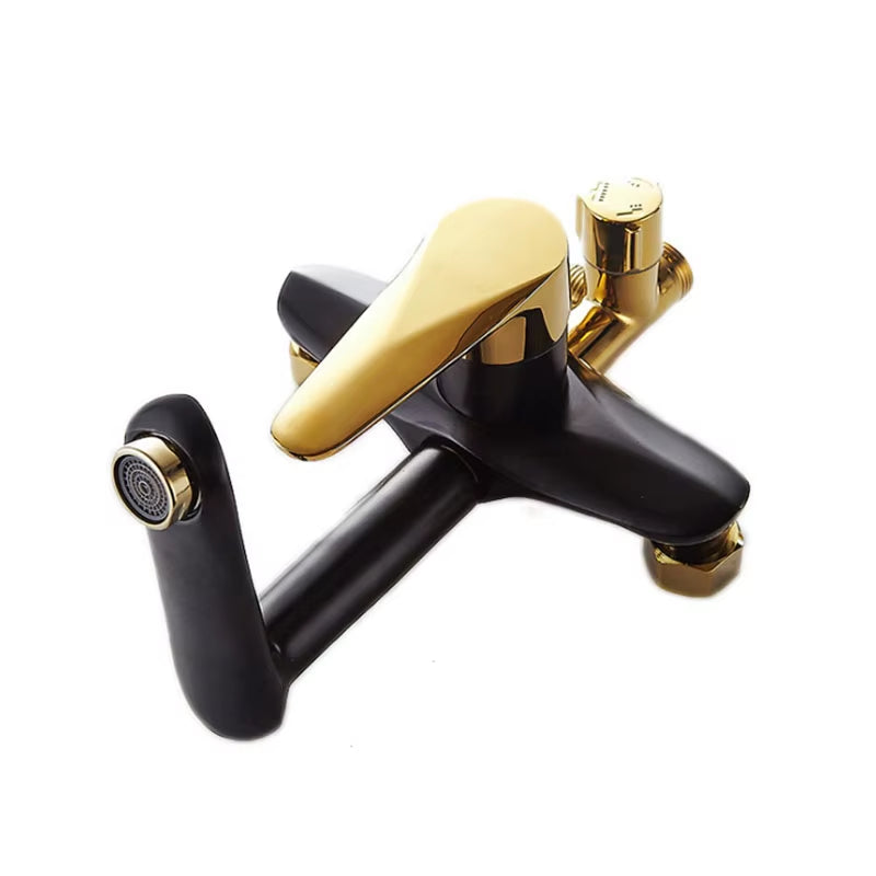 Simple Black Gold Constant Temperature Shower Room Shower Head-6224