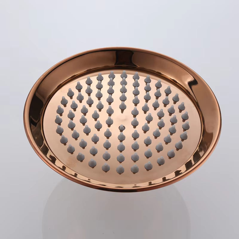 Contemporary Rose Gold Antique Mixer Shower-6220