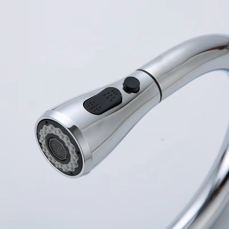 Pull-Out Sink Kitchen One-Button Water Stop Faucet-8553