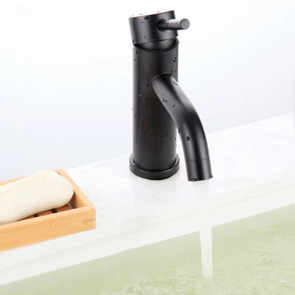 304 Stainless Steel Black Paint Faucet For Washing Face And Hands With Hot And Cold Function-5319