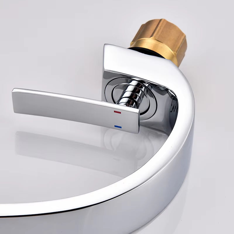 Bathroom Sink Single Handle Single Hole Elegant Crane Faucet-7001B