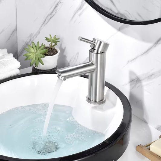 Hot And Cold Ceramic Wash Basin, Vegetable Sink, Universal 304 Stainless Steel Faucet-5304