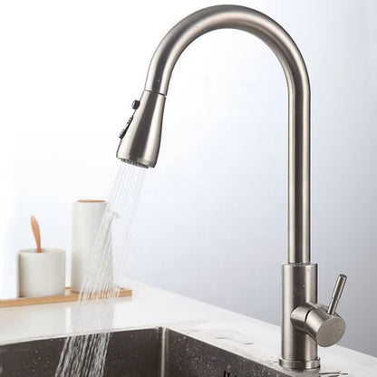 Kitchen Pull-Out Splash-Proof Rotating Vegetable And Dish Washing Switch Dual-Use Faucet-5349