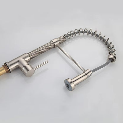 Spring Loaded Hot And Cold Water Kitchen Sink Pull Down Faucet-8592