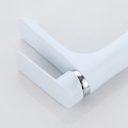 Bathroom Washbasin White Single Handle Faucet-7032
