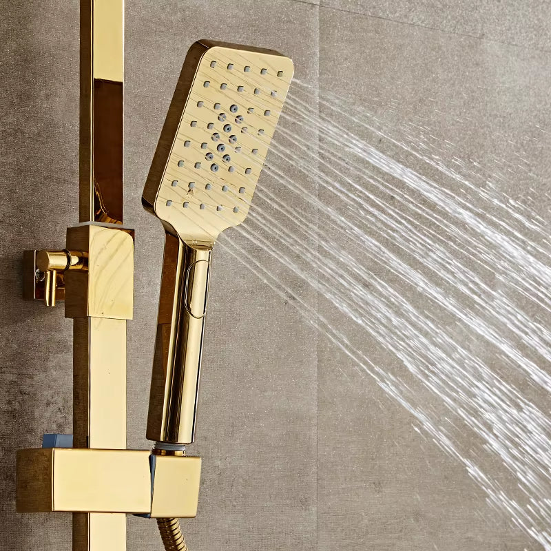 Thermostatic Shower Set Wall Mounted Round Handle With Spray Gun-6942