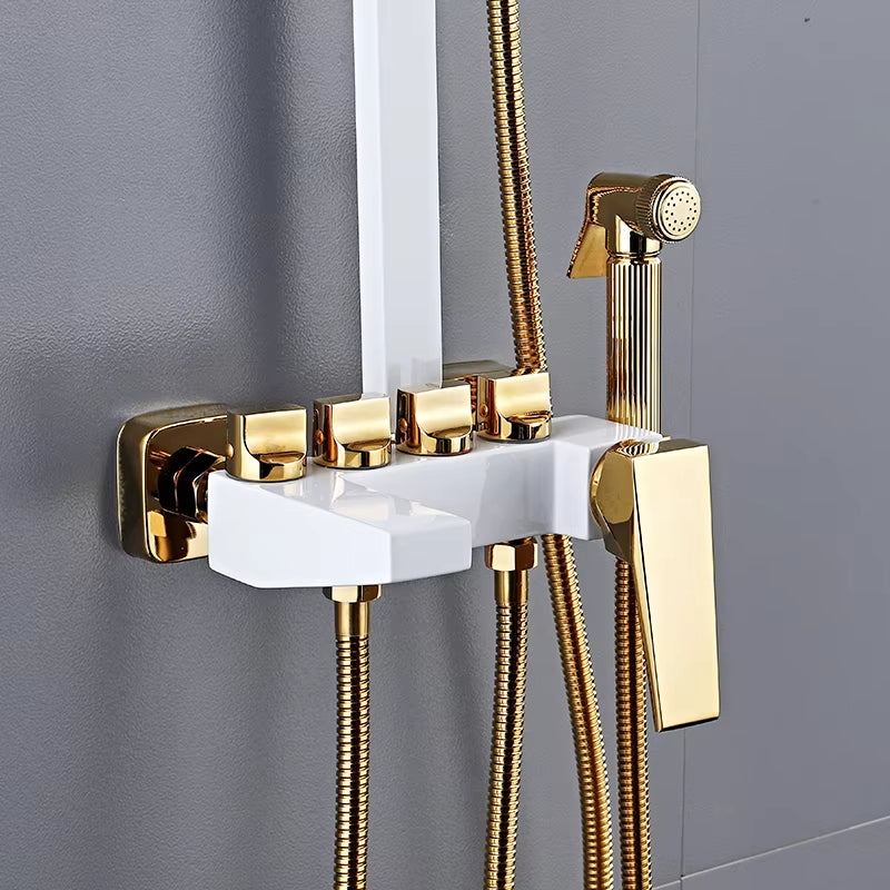 Platinum Wall Mounted Bathroom Bath Shower Set-6245