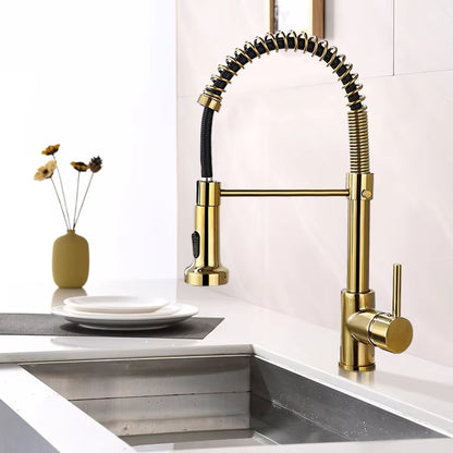 Single Lever Pull-Out Kitchen Countertop Faucet-8380
