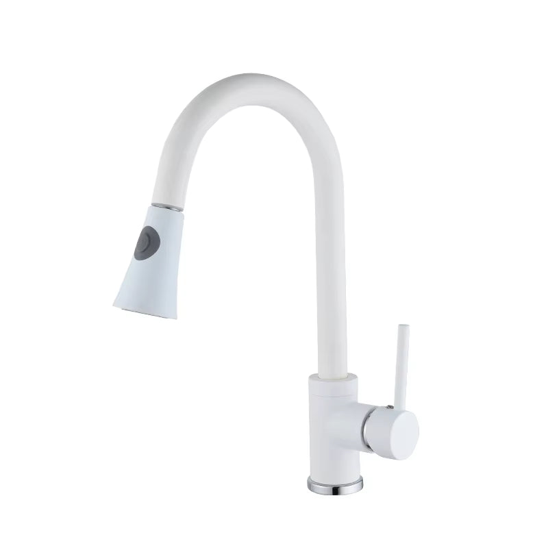 Pull Down Hot And Cold Water Mixing Kitchen Sink Faucet-8319