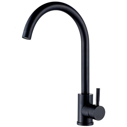 Modern Stainless Steel Kitchen Sink Single Handle Faucet