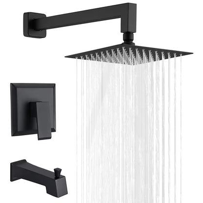 Wall Mounted Shower Set Bathroom Faucet Luxury Kit Rain Shower Concealed Shower-6545MB