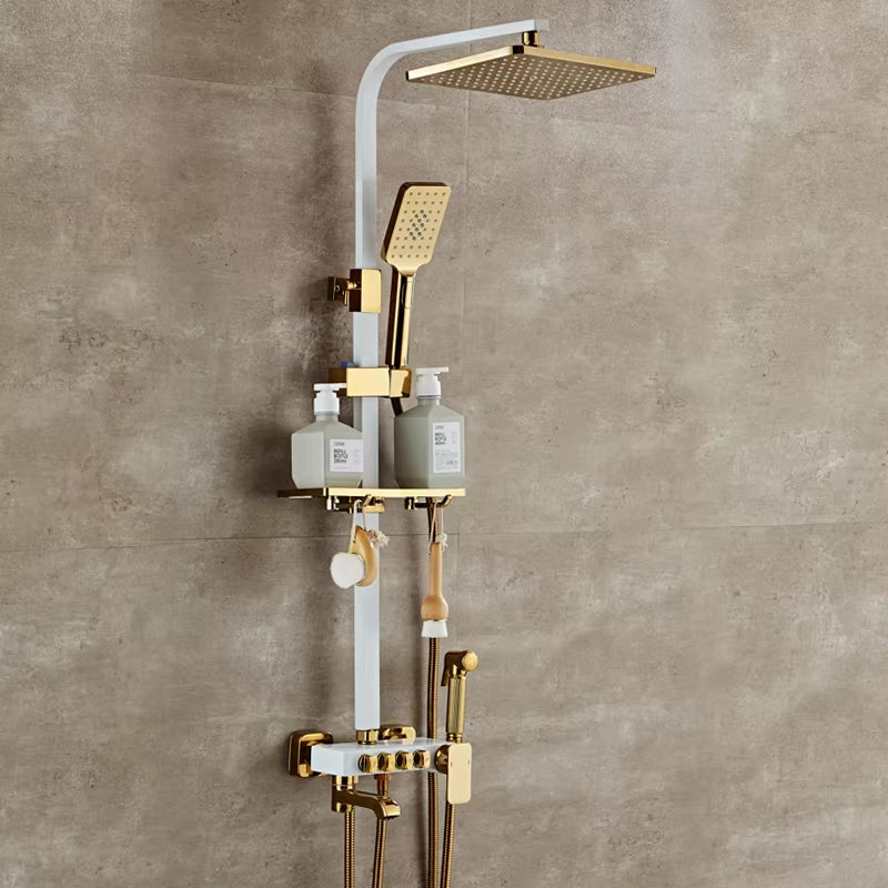 Platinum Square Handle Shower Toilet Shower-6237