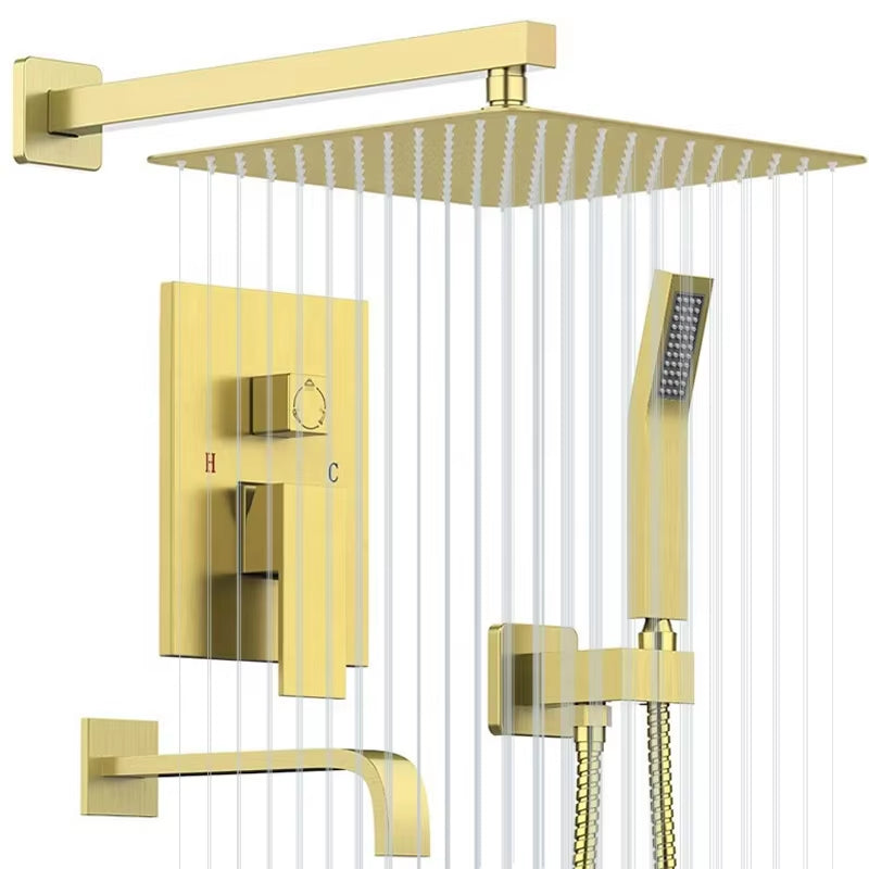 Shower Set Wall Mounted Bathroom Faucet Rain Shower Mixer Faucet Set-6545