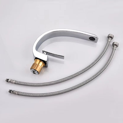 Bathroom Sink Single Handle Single Hole Elegant Crane Faucet-7001B