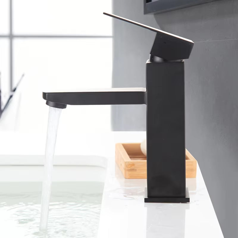 Black Countertop Bathroom 304 Stainless Steel Hand Wash And Face Faucet-5320