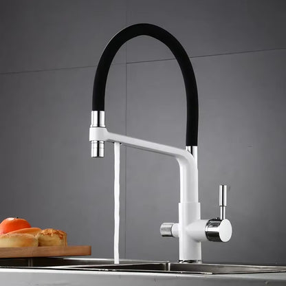 Flexible Three-Way Kitchen Stainless Steel Faucet-8617