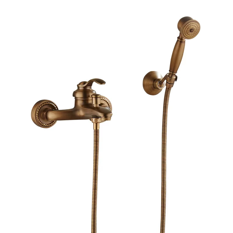 Wall Mounted Brass Telephone Shape Bathtub Bathroom Universal Showerhead-6210