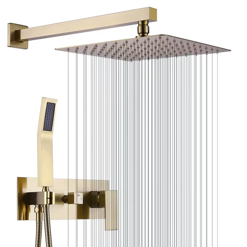 Concealed Wall Mounted Brass Faucet Shower Set Bathroom Faucet Rain Shower-6570