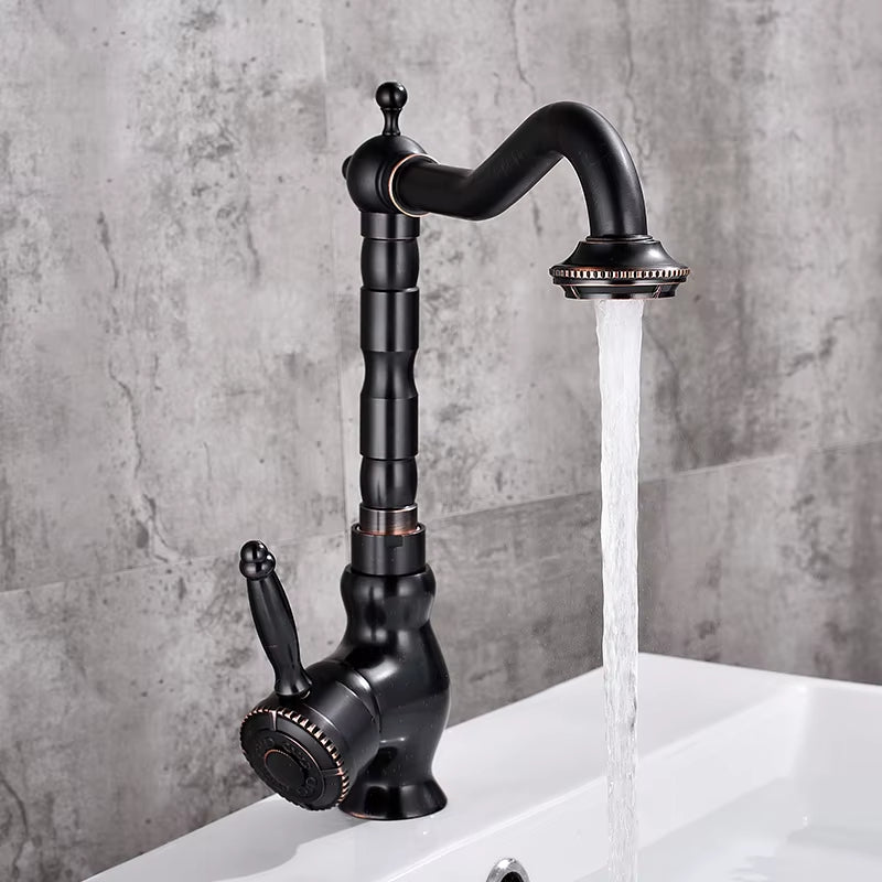 360 Degree Rotating Retro European Style Basin Faucet-7084