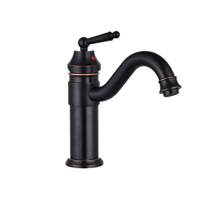 Bathroom Basin Black Vintage Hot And Cold Water Faucet-7086
