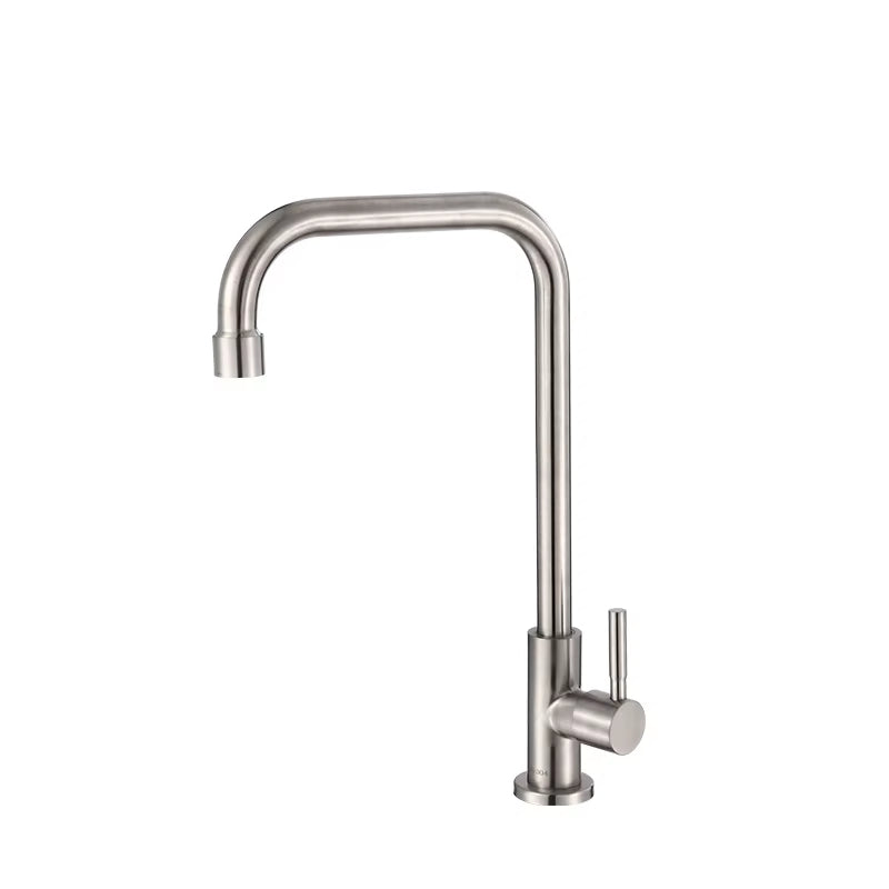 Simple Stainless Steel Bathroom Laundry Kitchen Hot And Cold Adjustable Faucet-5225